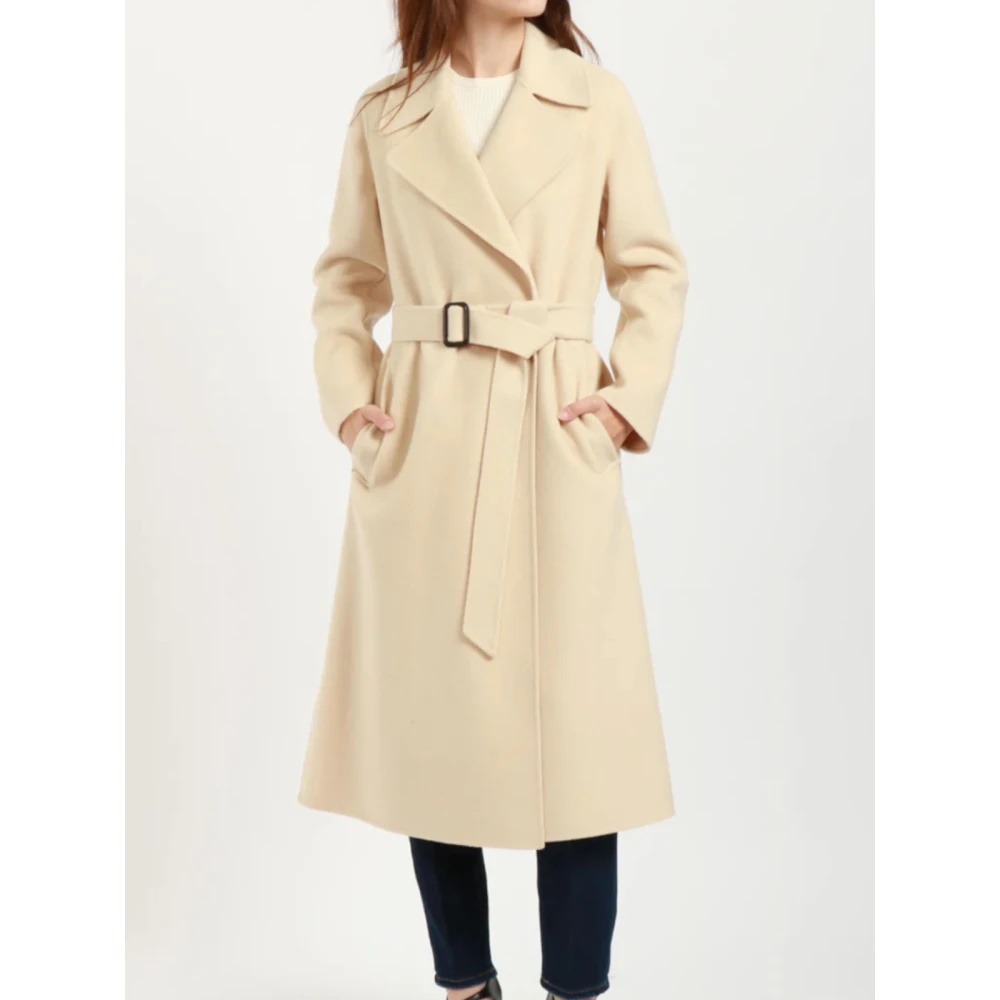 Max Mara Weekend Witte Wollen Omslagjas White Dames