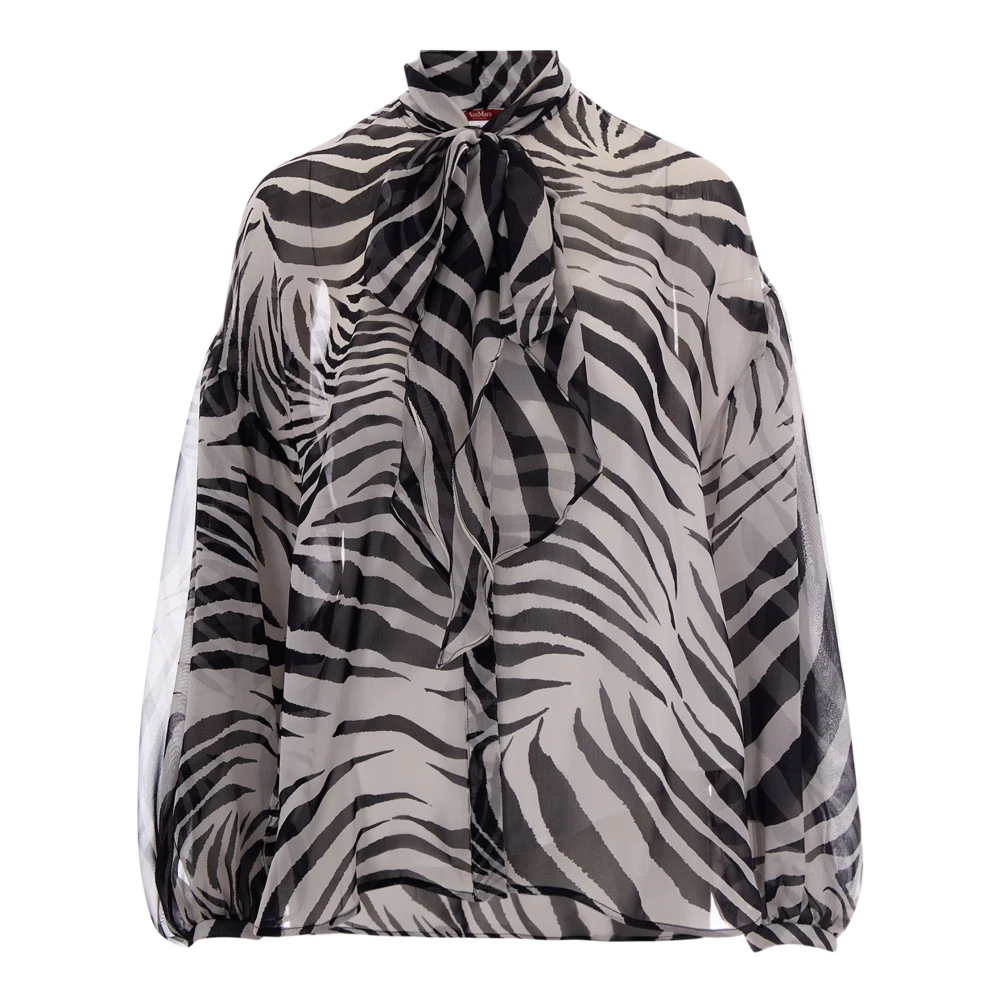Max Mara Studio Kvinno Svart Blusar & Skjortor Dam, M, Blus