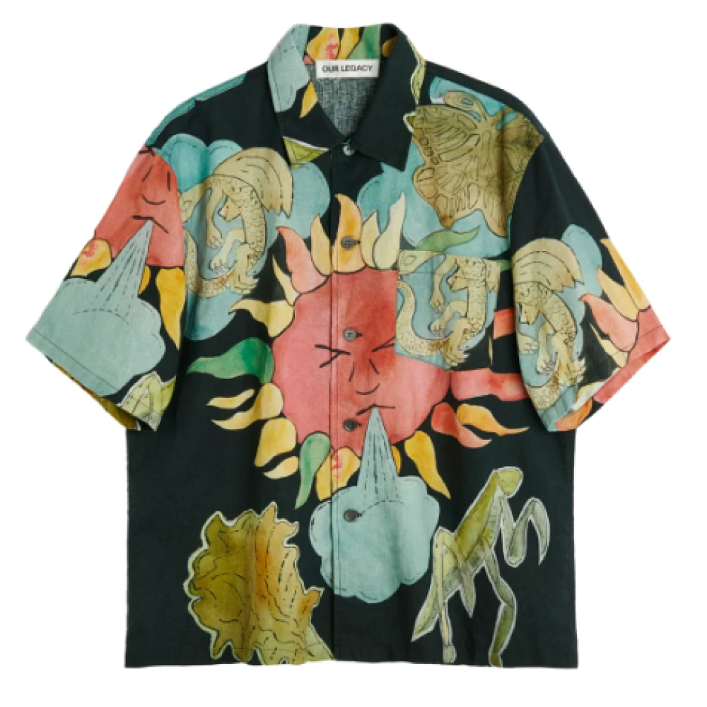 Our Legacy Zonnekracht Print Korte Mouw Shirt Multicolor Heren