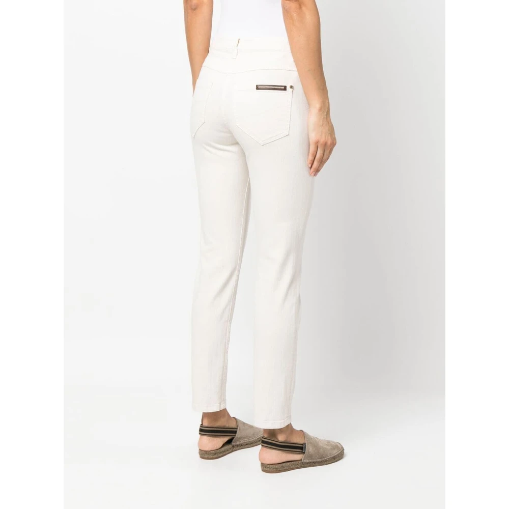 BRUNELLO CUCINELLI Witte Casual Broek White Dames