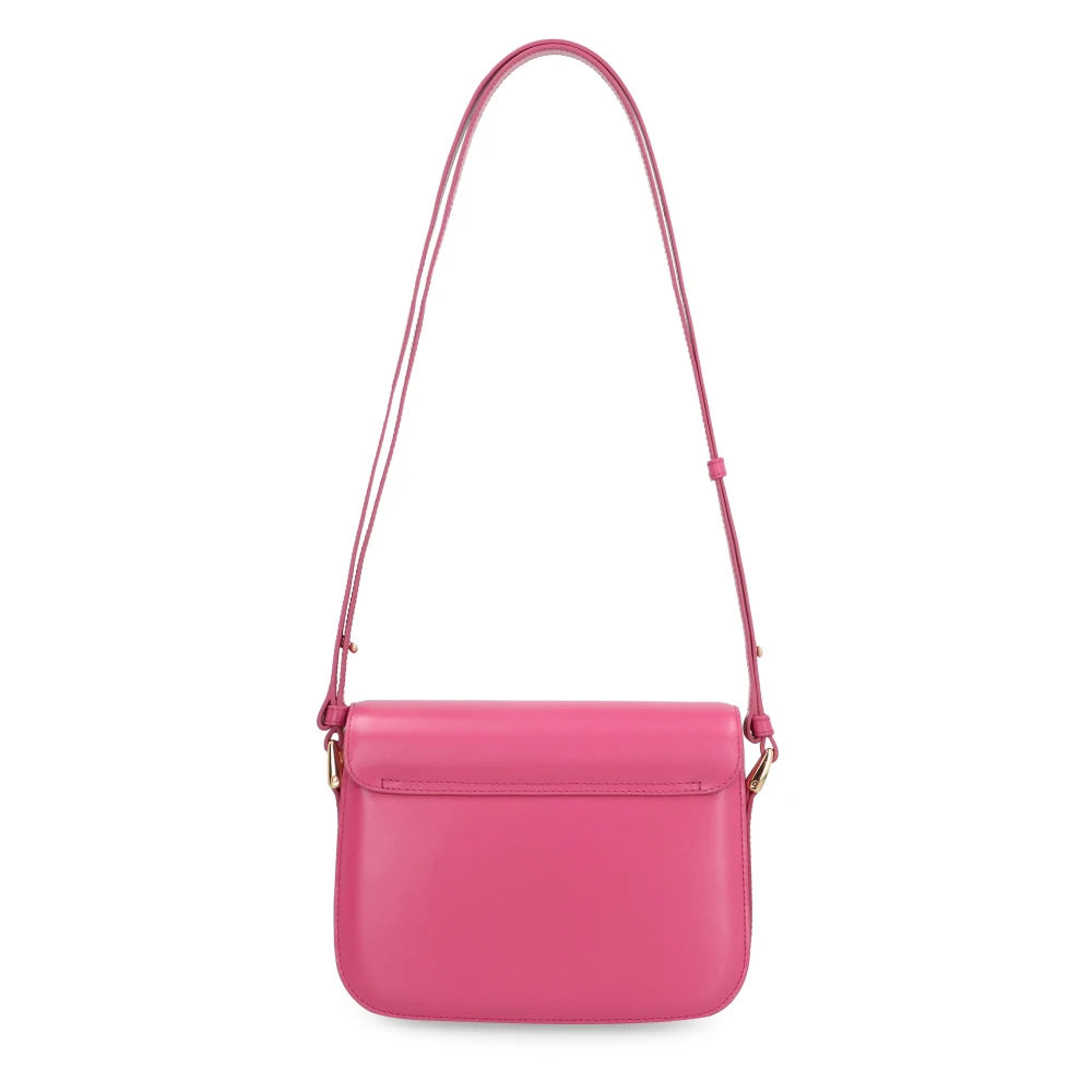 A.p.c. Kleine leren crossbodytas Brown Dames