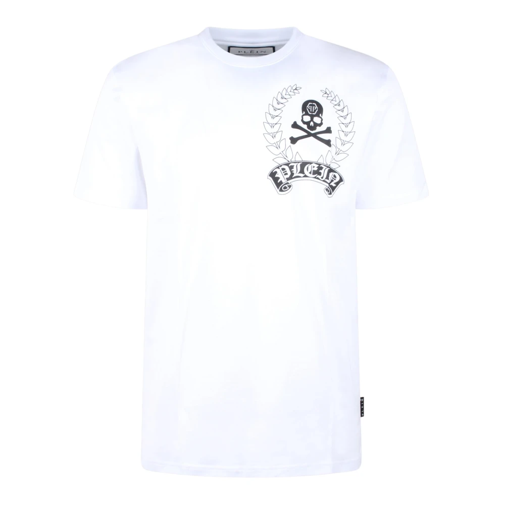 Philipp Plein Contrasterend Print Katoenen T-Shirt White Heren