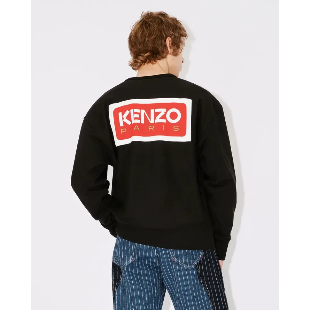 Kenzo Zwarte Sweater met Iconisch Logo Black Heren