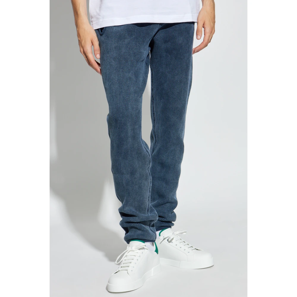 Diesel Broek met P-Waf-Tar logo Blue Heren