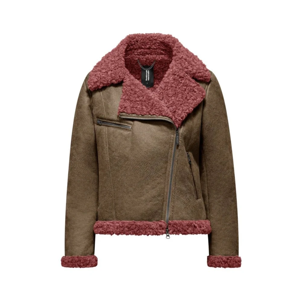 Bomboogie Women's Brown Leather Jackets - Winter Jackets - S - Jackets