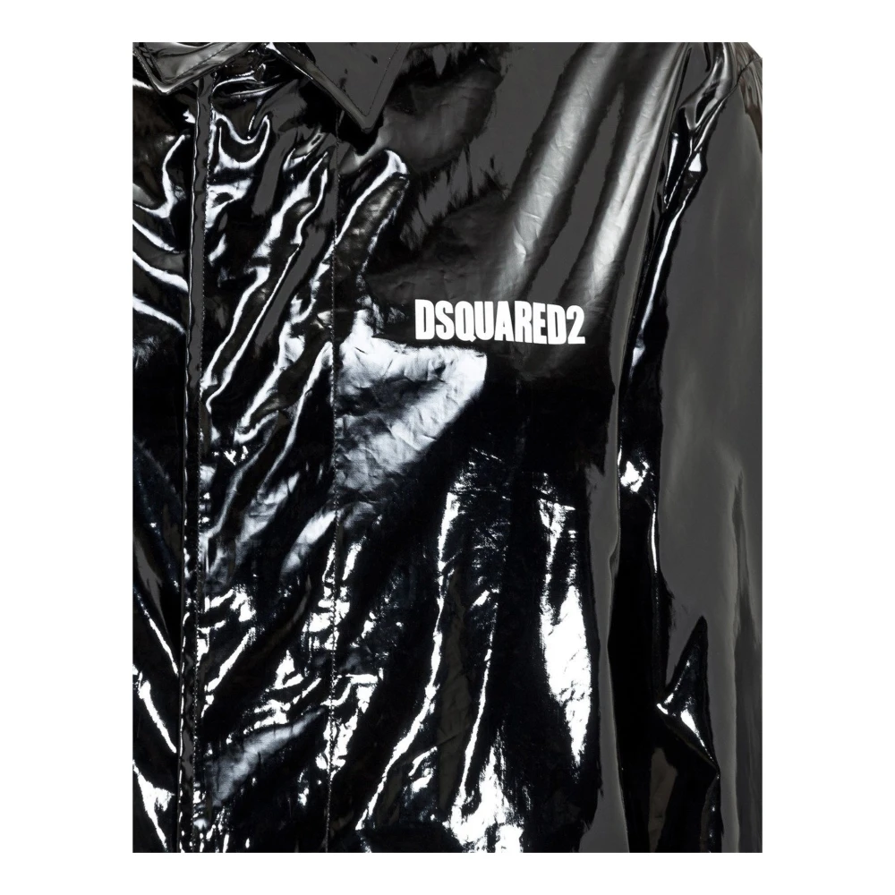 Dsquared2 Niagara Falls Trench Coat Vrouwen Black Dames