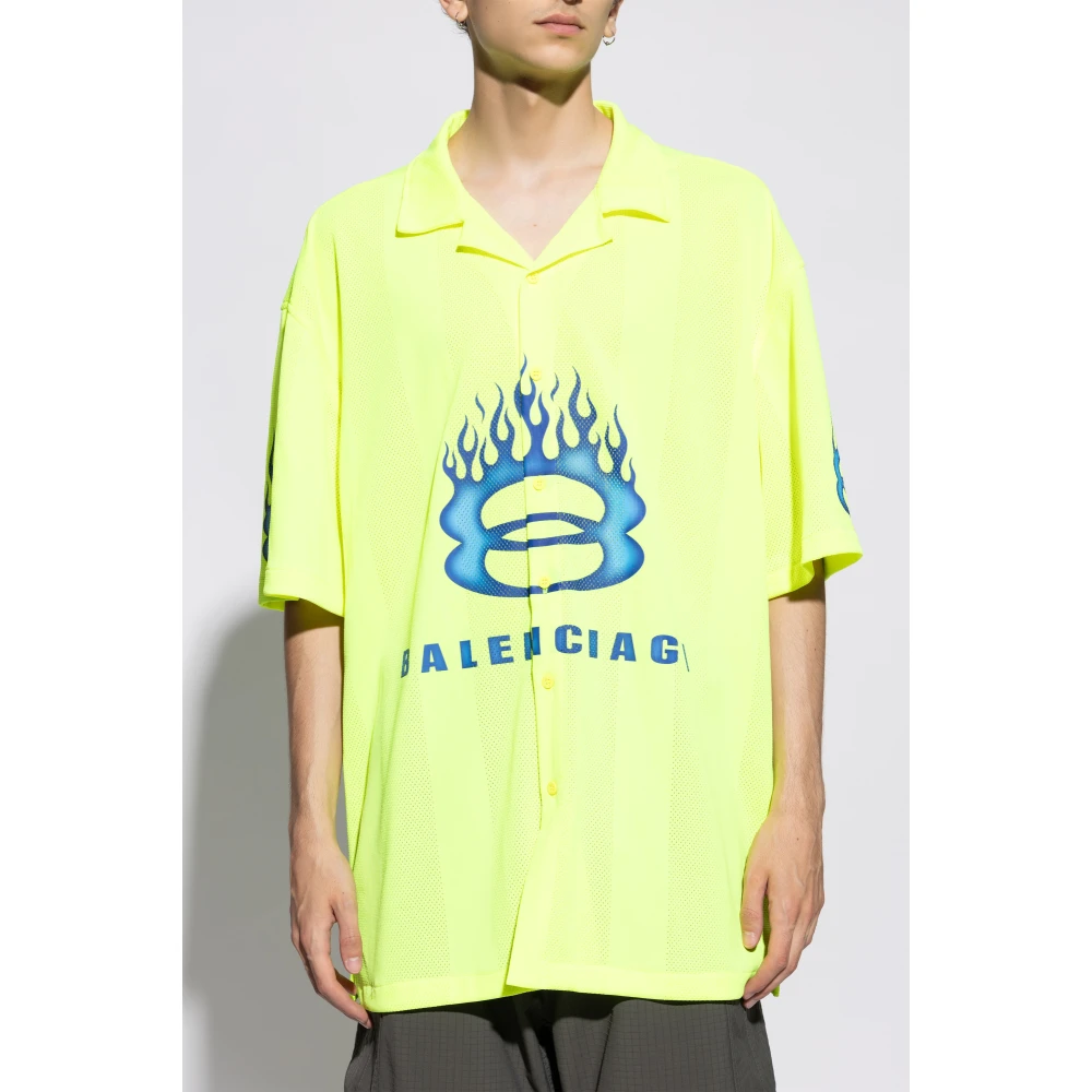 Balenciaga Kortemouwenshirt Yellow Heren