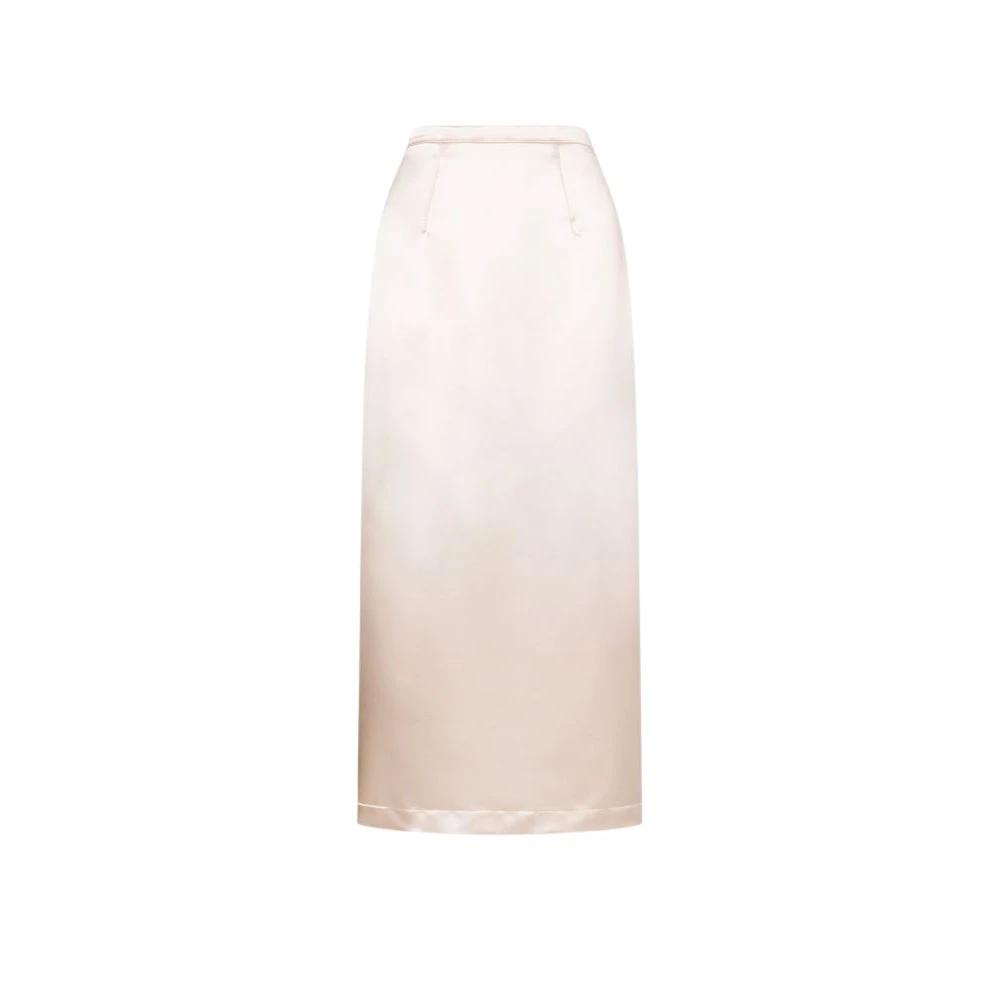 Philosophy Di Lorenzo Serafini Pink Midi Skirts, Female, 2XS, Longuette Satin Skirt