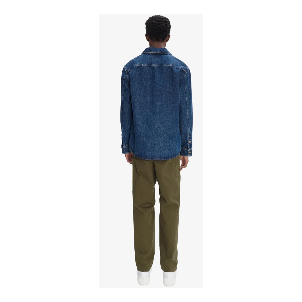 A.p.c. Geborduurde Vittorio Overhemd Blue Heren