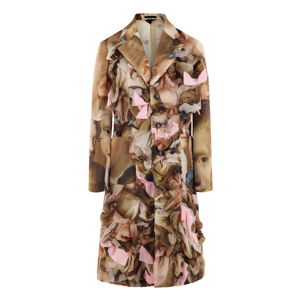 Comme des Garçons Gestructureerde enkele jas met grafische print Multicolor Dames
