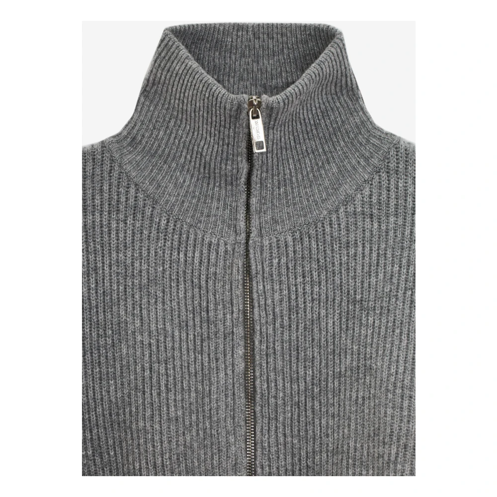 SPORTMAX Stijlvolle Gebreide Cardigan Sweater Gray Dames