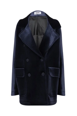 Peacoat i dubbelvävd sammet