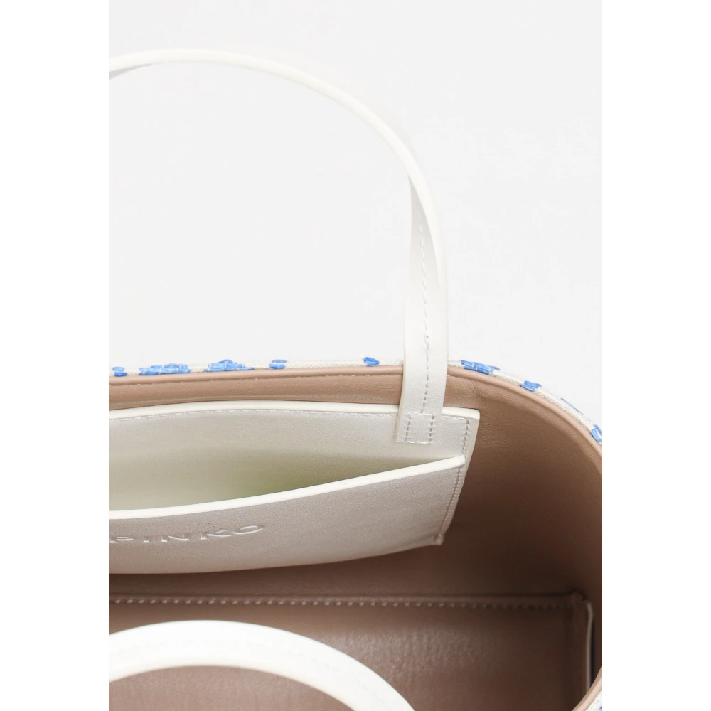pinko Klassieke Shopper Tas Beige Blauw Goud Multicolor Dames