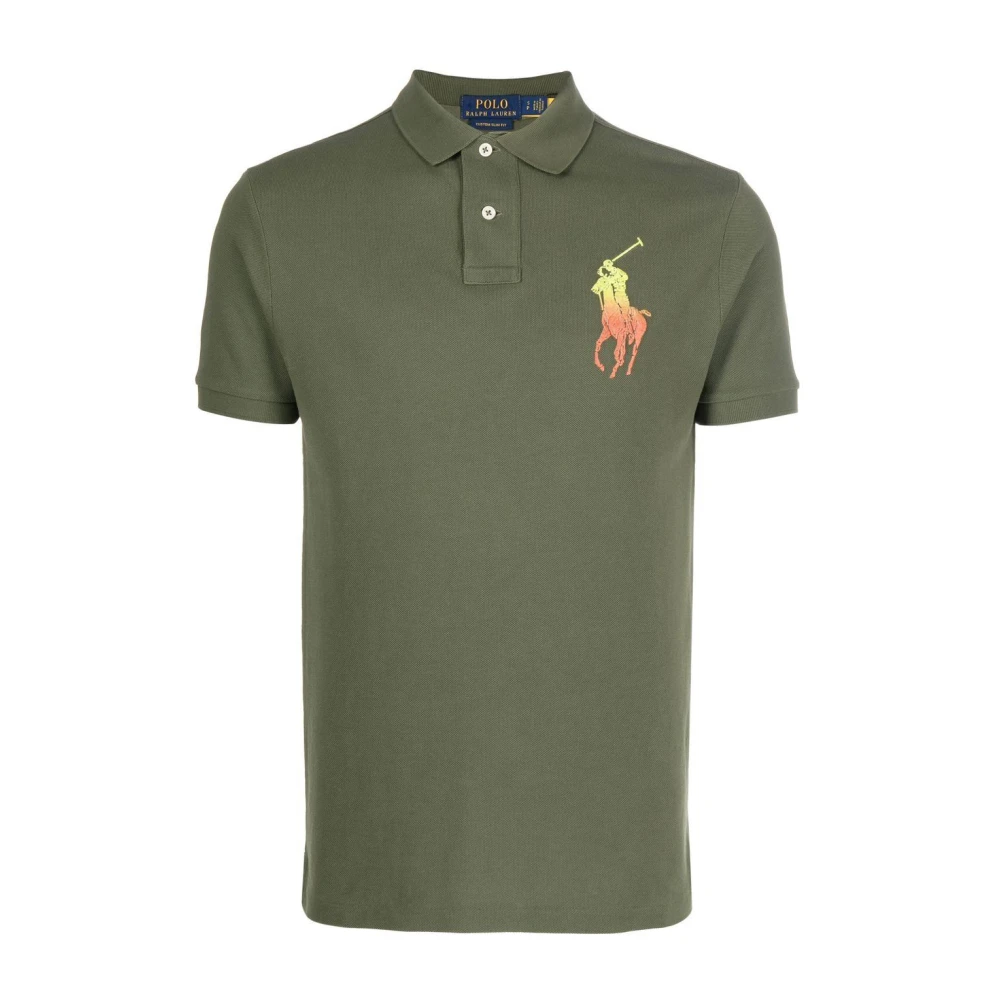 Polo Ralph Lauren Klassisk Polo Skjorta i Mörk Salvia Green, Herr