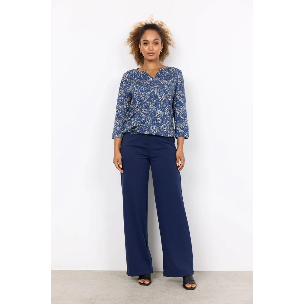 Soyaconcept Felicity Blauw Print Top Blue Dames