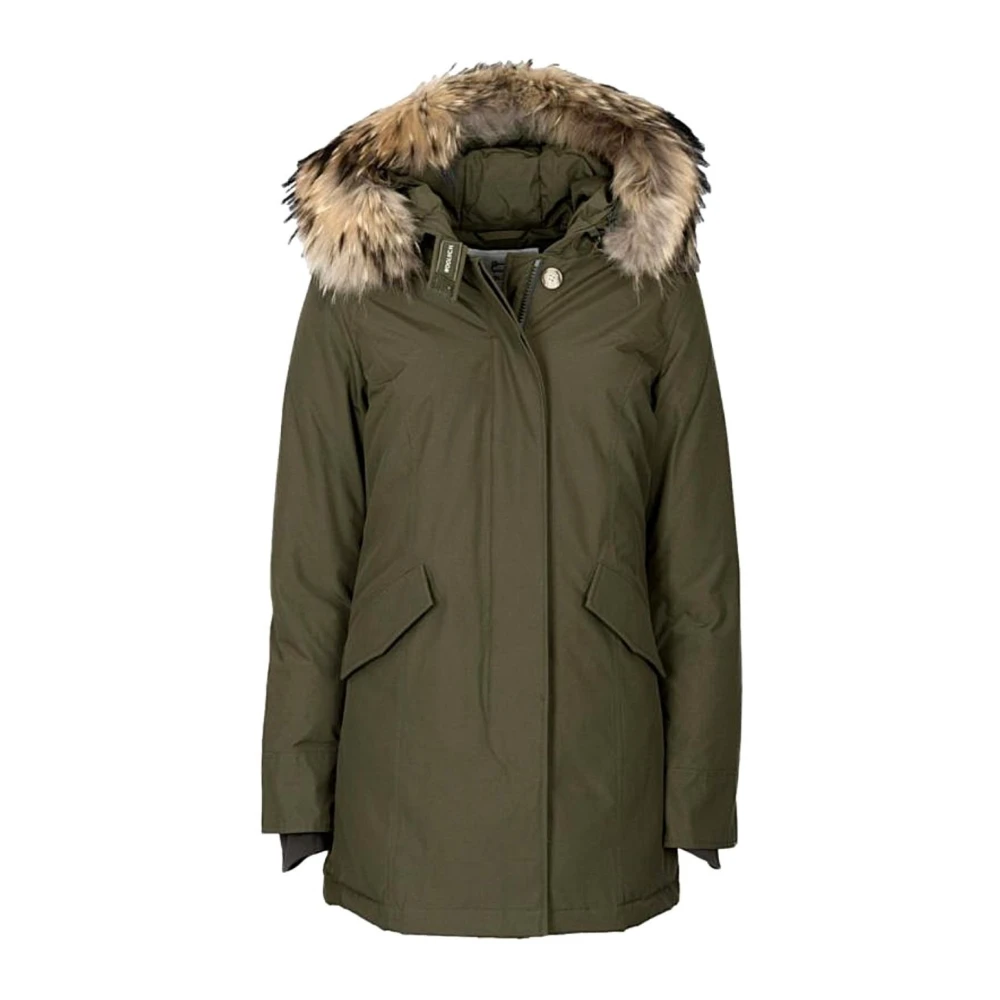 Woolrich Green Winter Jackets, Female, Xs, Parka