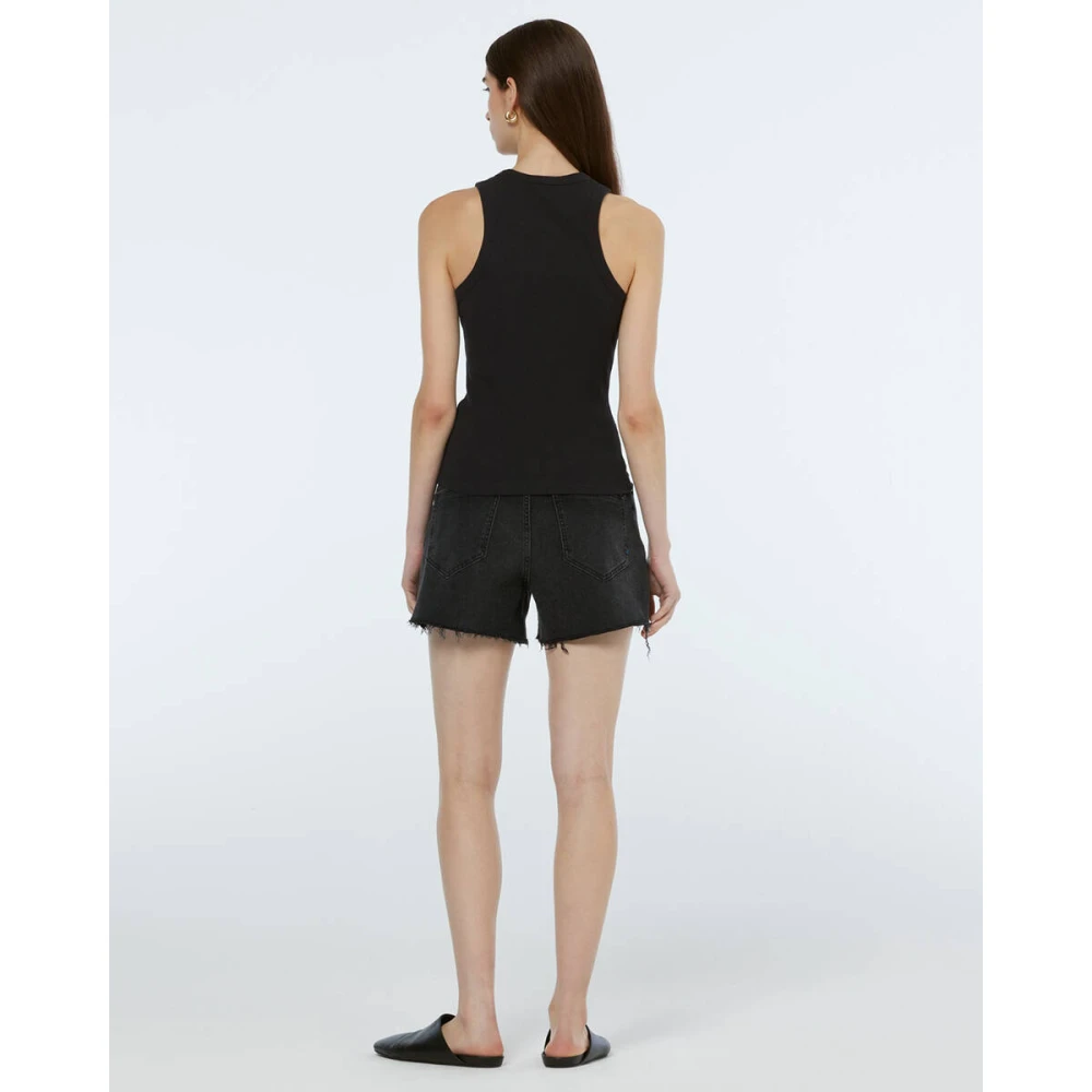 Scotch & Soda Kern Rib Racer Tank Pullover Black Dames