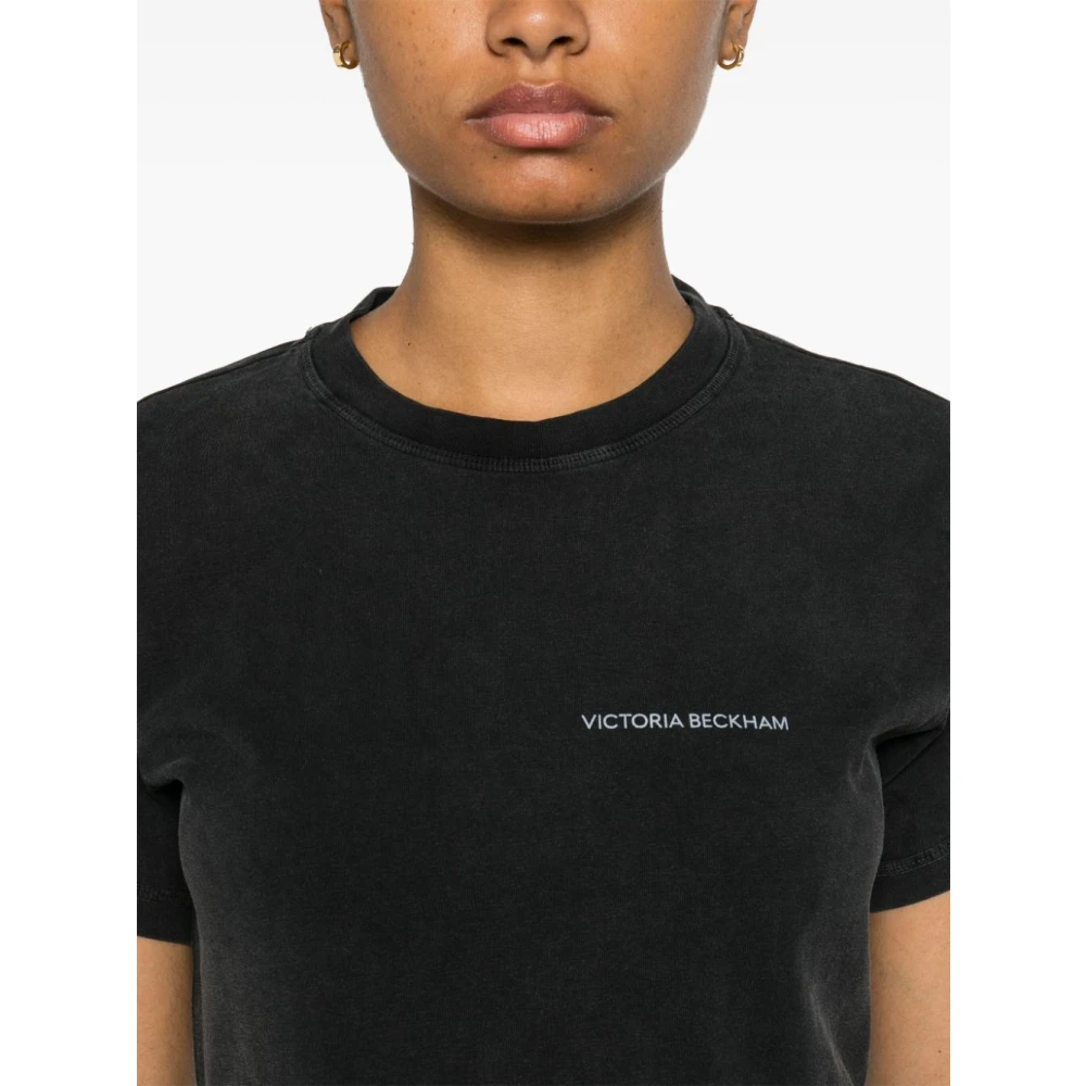 Victoria Beckham Zwarte T-shirts & Polo's voor vrouwen Black Dames