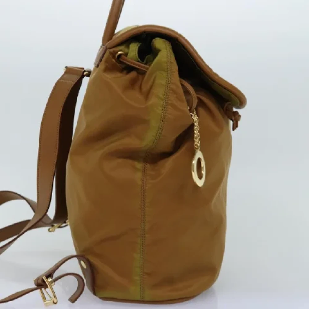 Celine Vintage Pre-owned Fabric backpacks Brown Dames