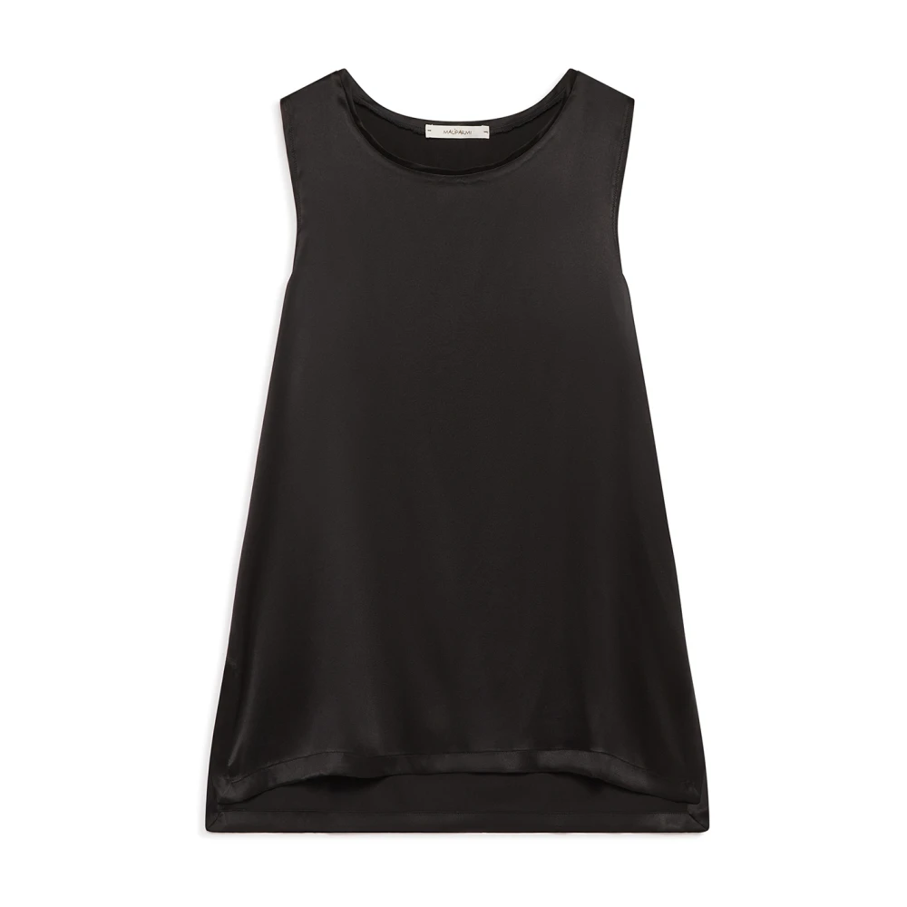 Maliparmi Elegant Satin Top Black, Dam