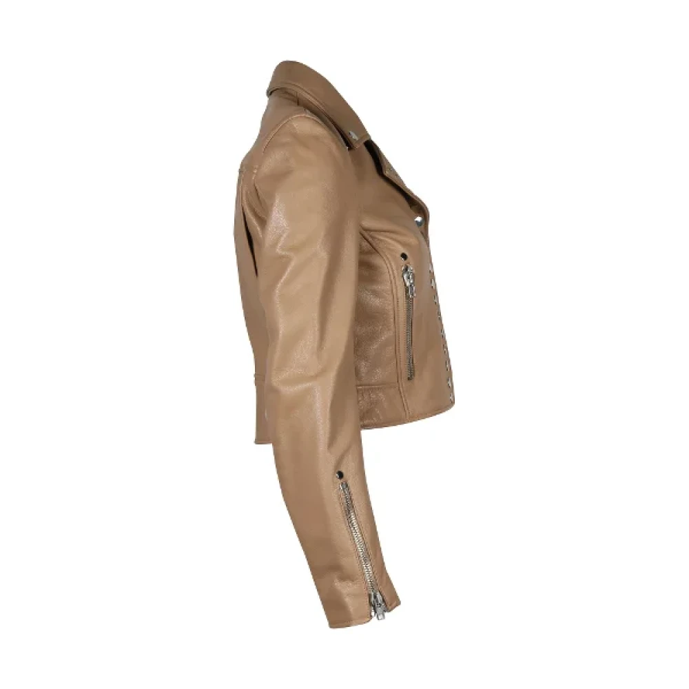 Alexander Wang Pre-owned Leather outerwear Brown Dames