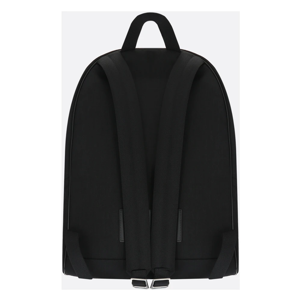 Saint Laurent Zwarte Rugzak met Dubbele Ritssluiting Black Heren
