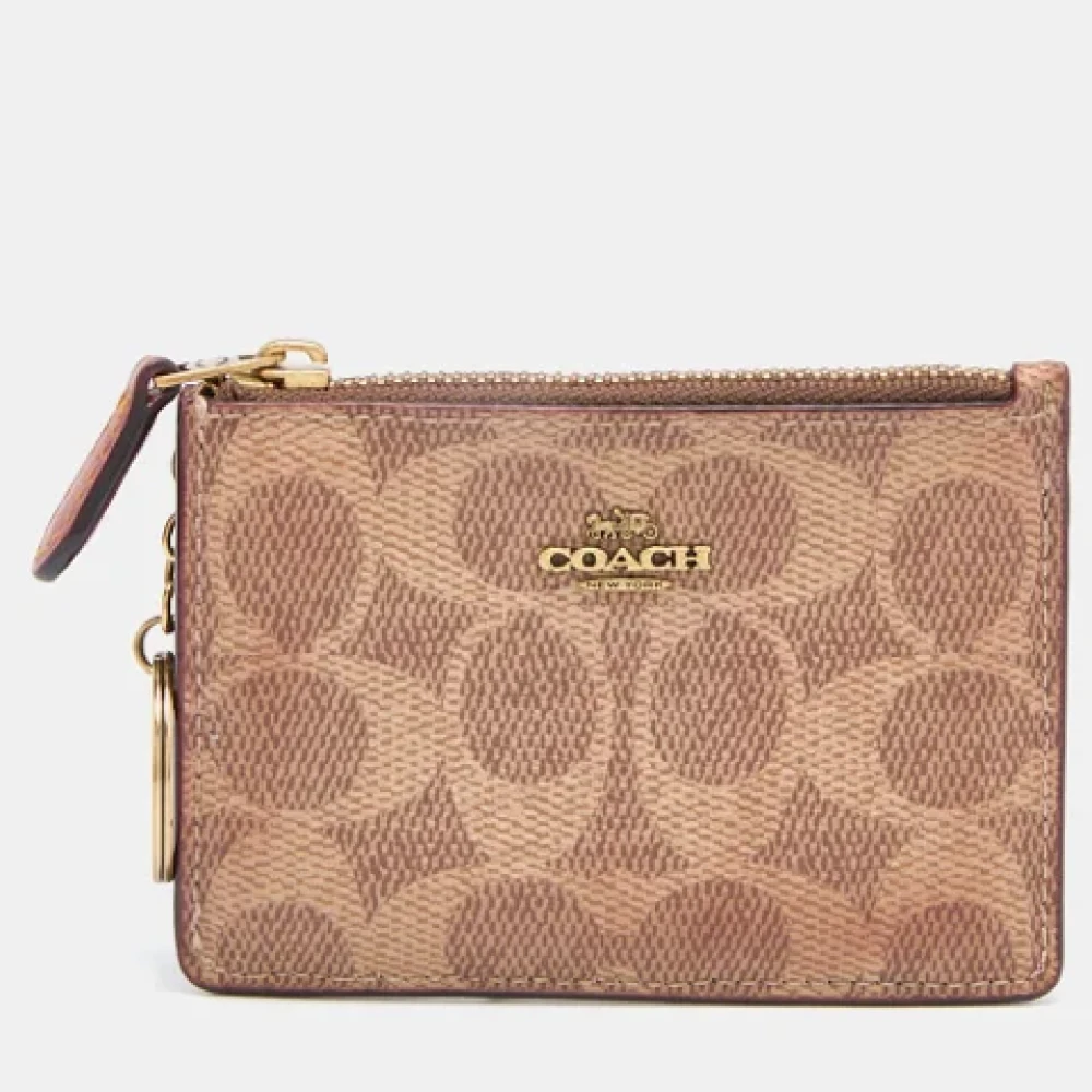 Coach Pre-owned Coated canvas wallets Brown Dames