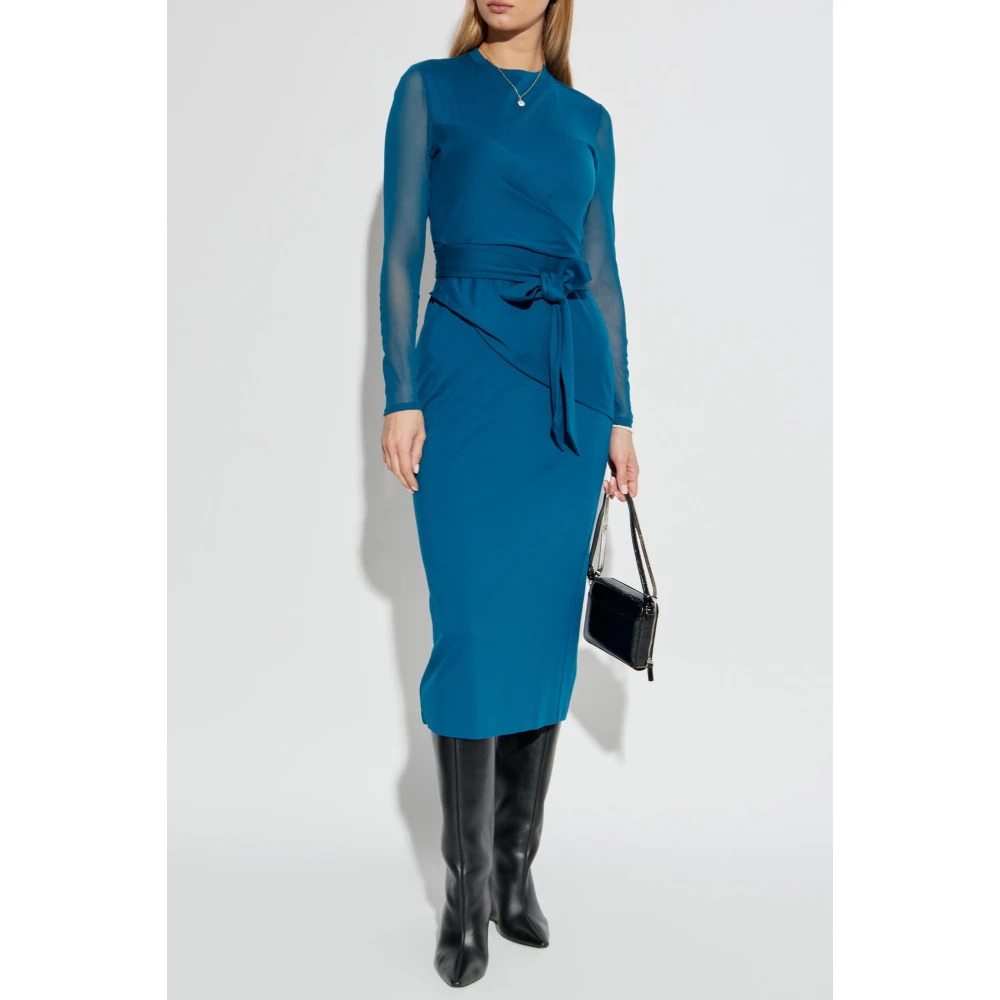 Diane Von Furstenberg Jurk met strik Blue Dames
