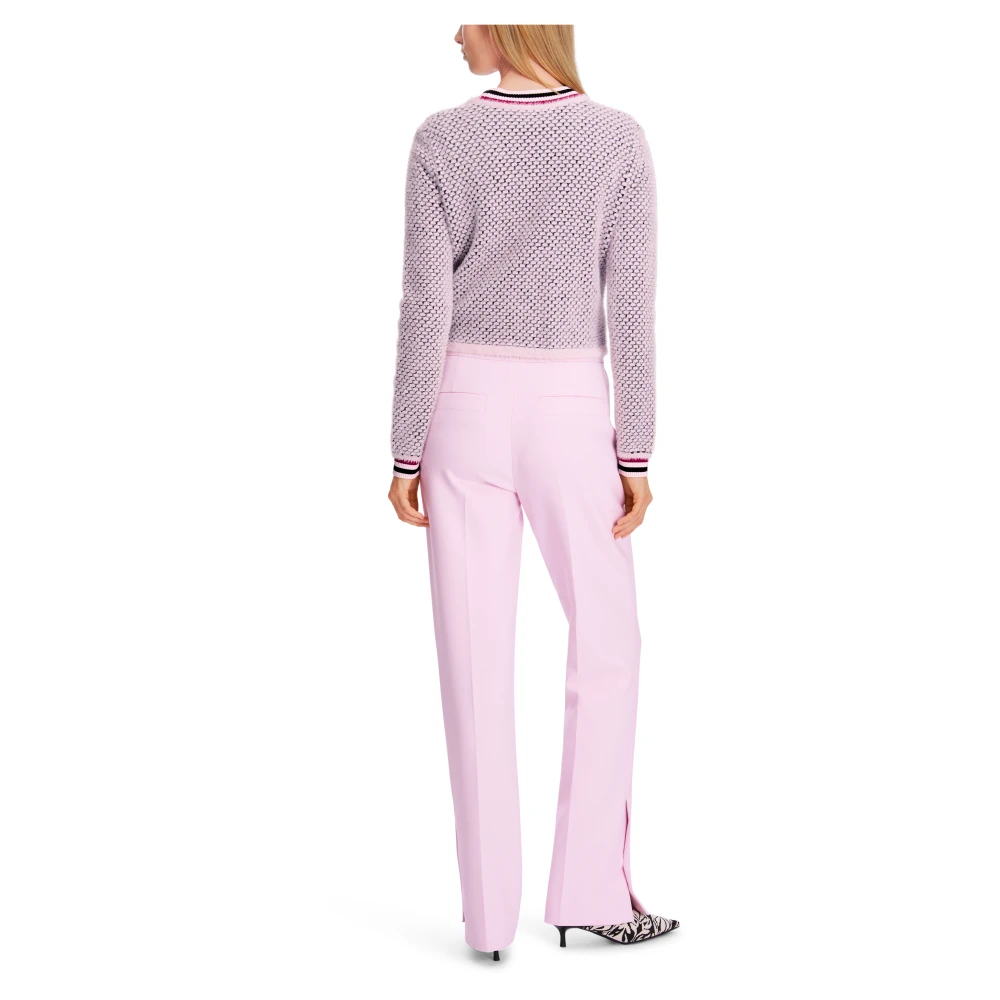 Marc Cain Gestreepte Cardigan Gebreid in Duitsland Pink Dames