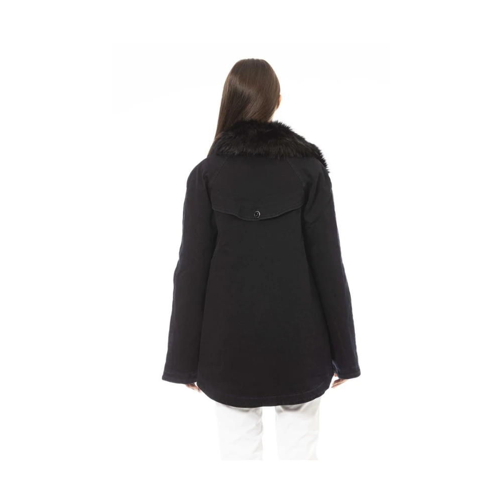 Jacob Cohën Zwarte Katoenen Jeansjas & Jas Black Dames