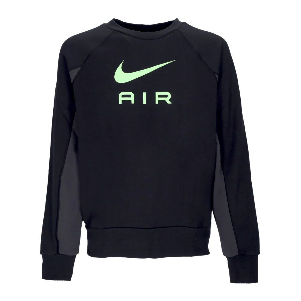 Nike Lätt Crewneck Sweatshirt - Sportkläder Air French Terry Crew Black, Herr
