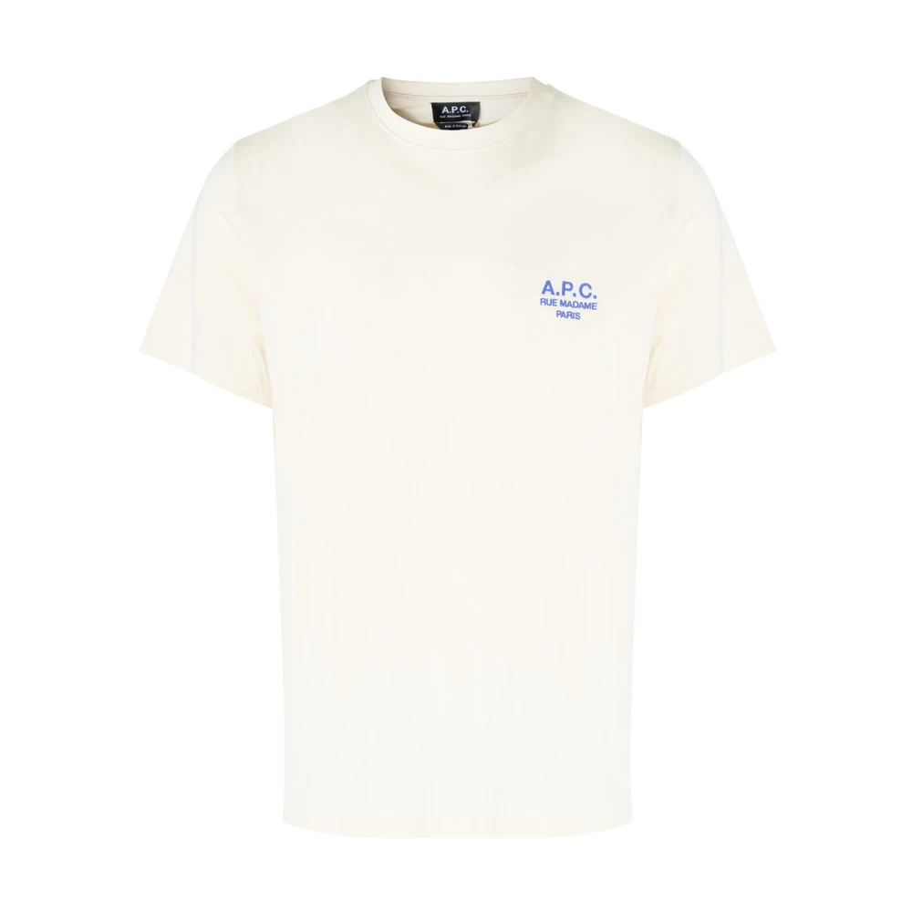 A.p.c. Raymond Blanc T-Shirt Wit Blauw White Heren