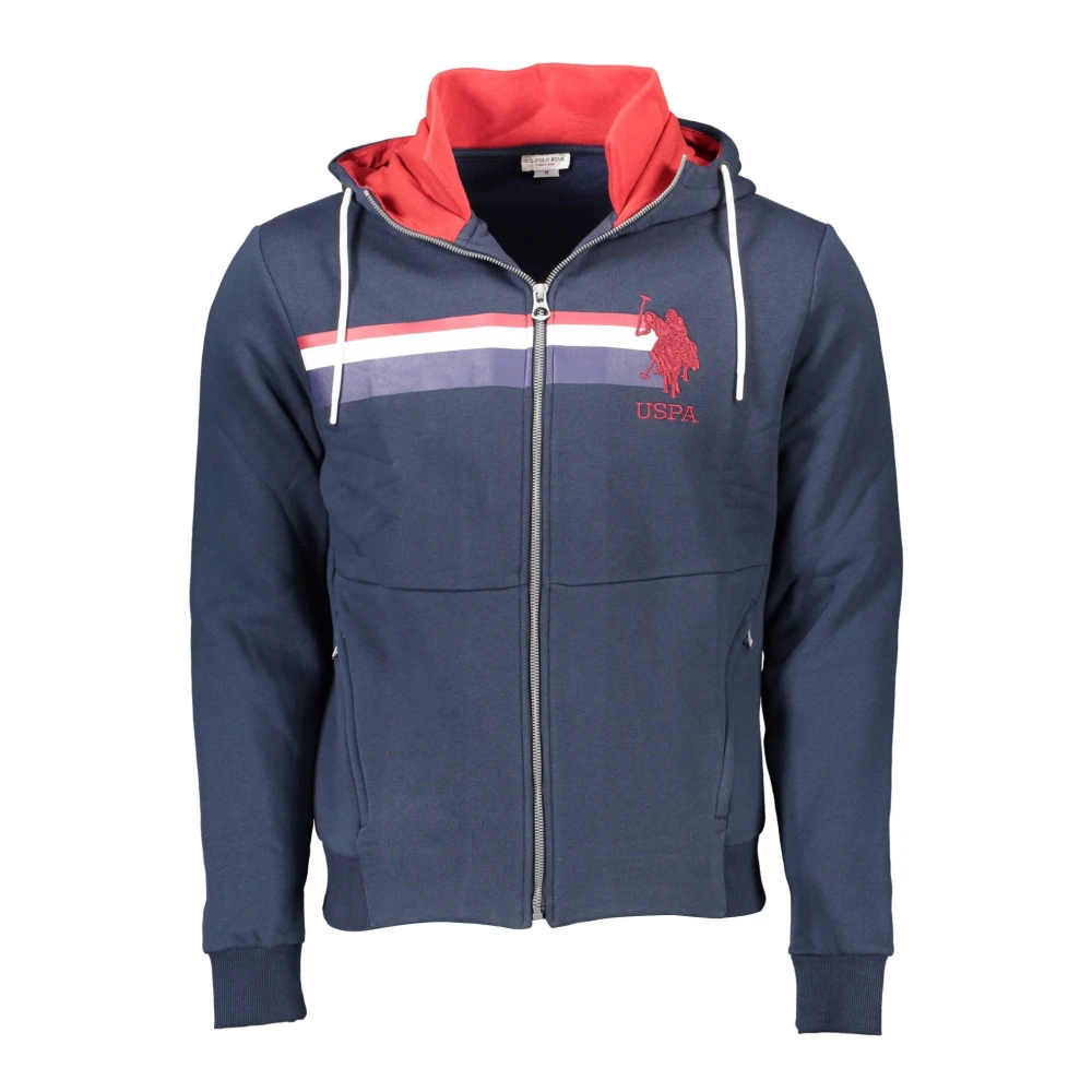 U.s. Polo Assn. Men's Blue Hooded Sweater