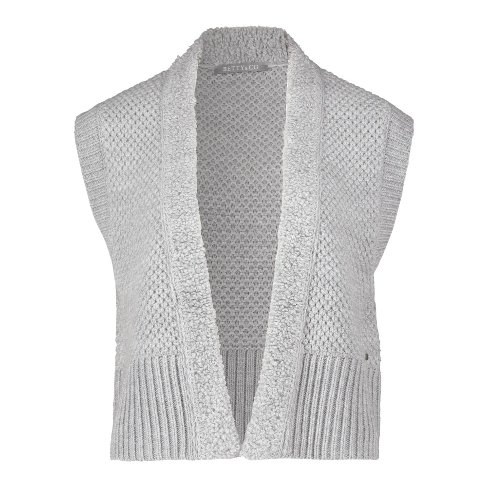 Betty & Co Mouwloos Gebreid Vest Gray Dames