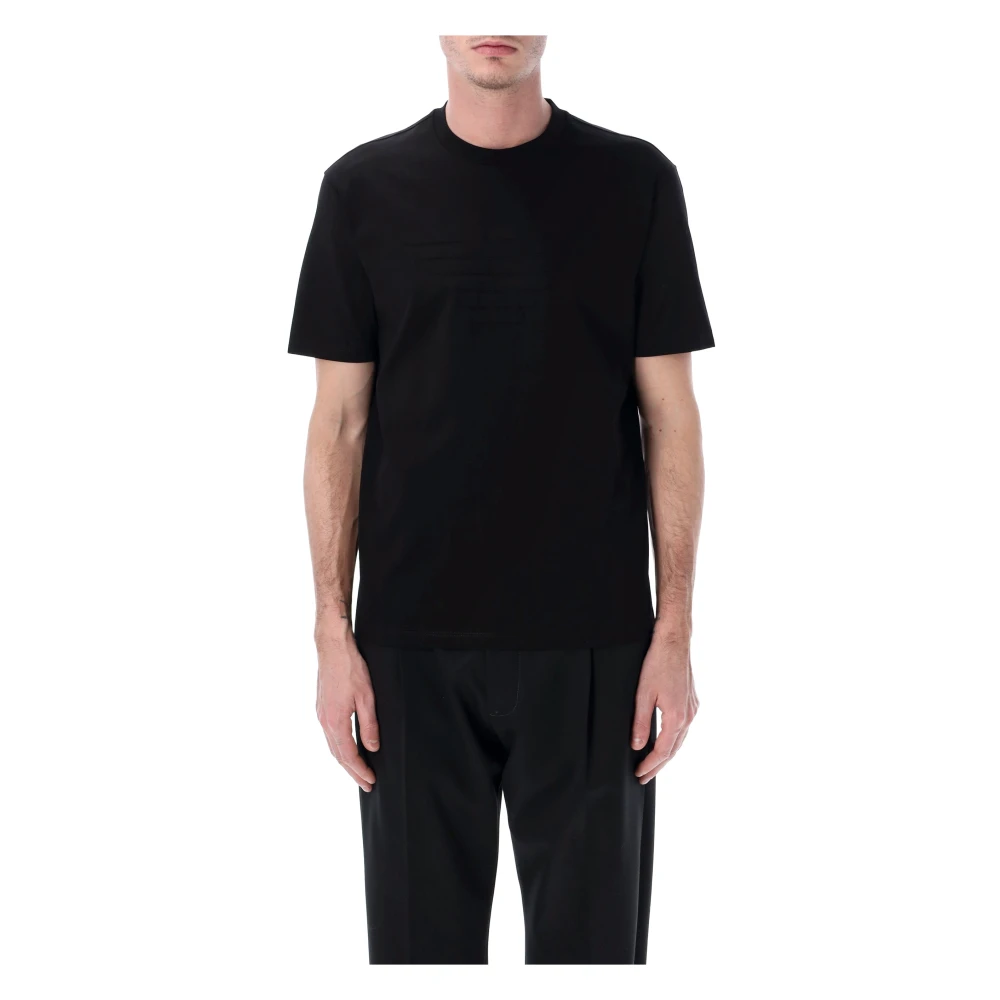 Emporio Armani Hombre Negro Camisetas, Talla: L