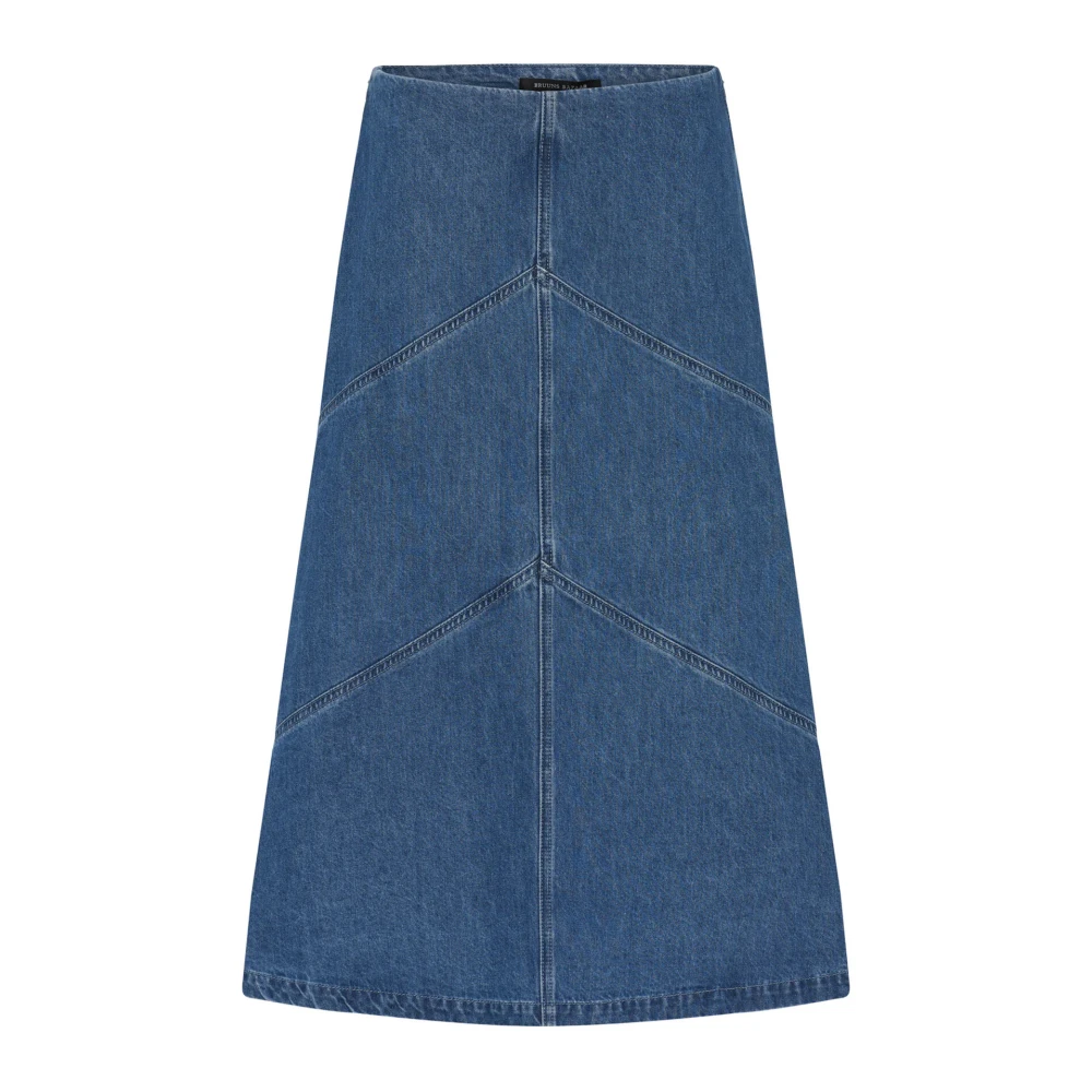 Bruuns Bazaar Donkerblauwe Denim A-lijnrok Blue Dames