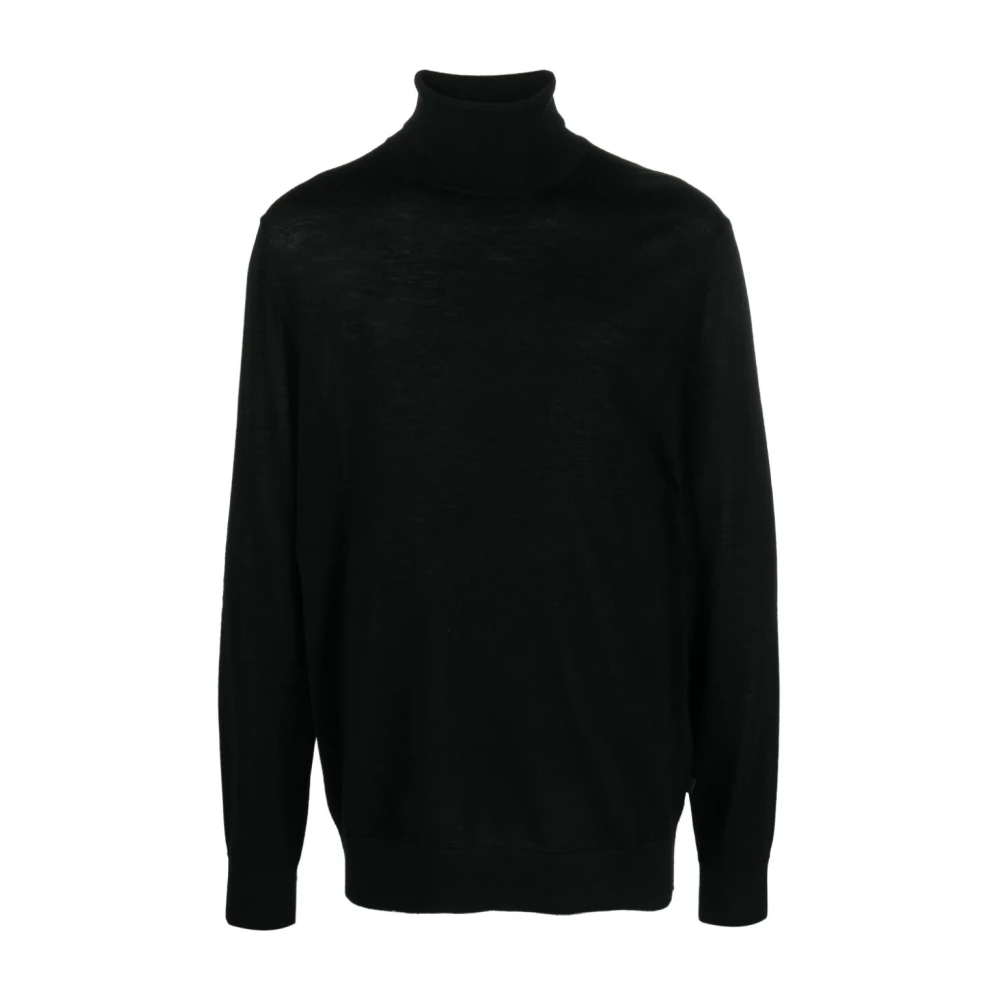 Michael Kors Zwarte Roll-Neck Merinowollen Trui Black Heren