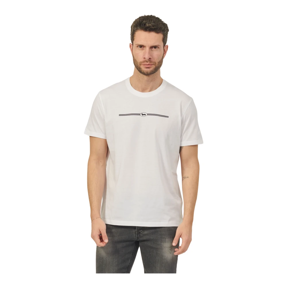 Harmont & Blaine Heren 3D Logo T-shirt Wit White Heren