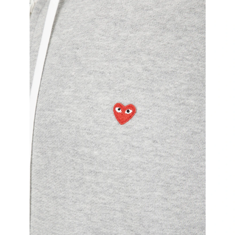 Comme des Garçons Play Rood Embleem T-shirt Gray Heren
