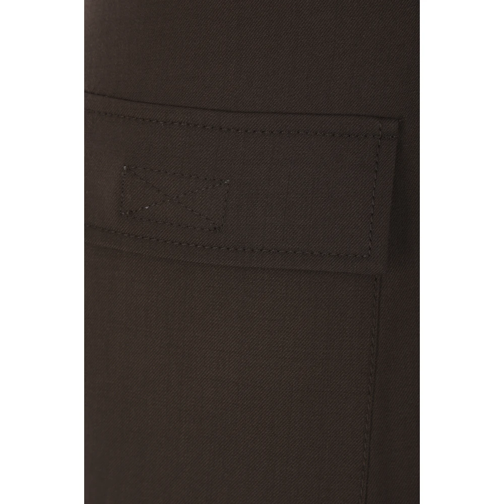 Magliano Bruine wollen rechte pijp broek Brown Heren