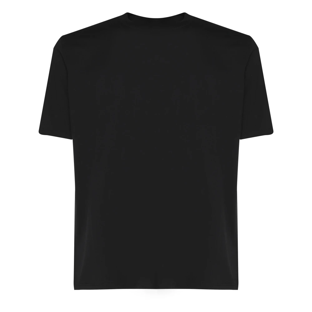 Giuliano Galiano Zwarte ronde hals T-shirt gemaakt in Italië Black Heren