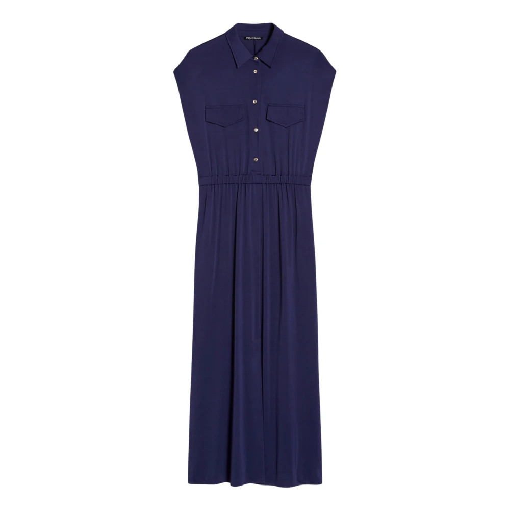 Pennyblack Jersey Pique Jurk Blue Dames