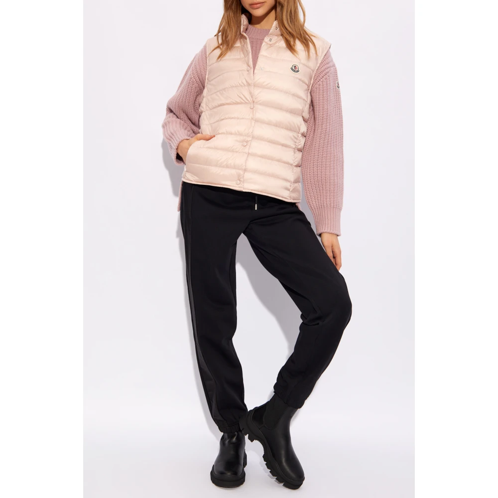 Moncler Liane vest met logo Pink Dames
