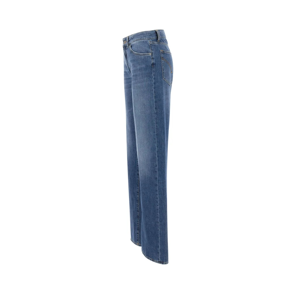 Dondup Mabel Dames Wide Leg Jeans Blue Dames