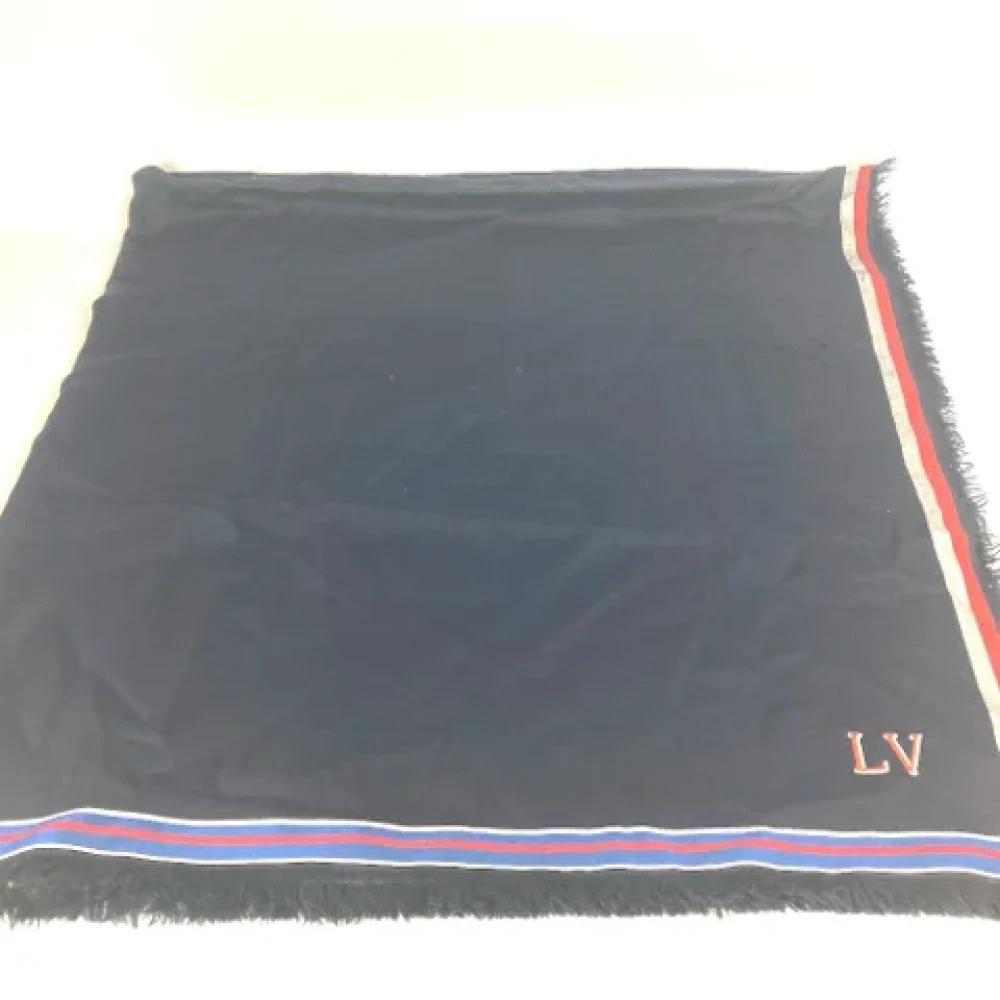 Louis Vuitton Vintage Pre-owned Silk scarves Blue Dames