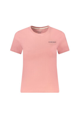 t-shirt-slim-fit-en-coton-rose-avec-imprime