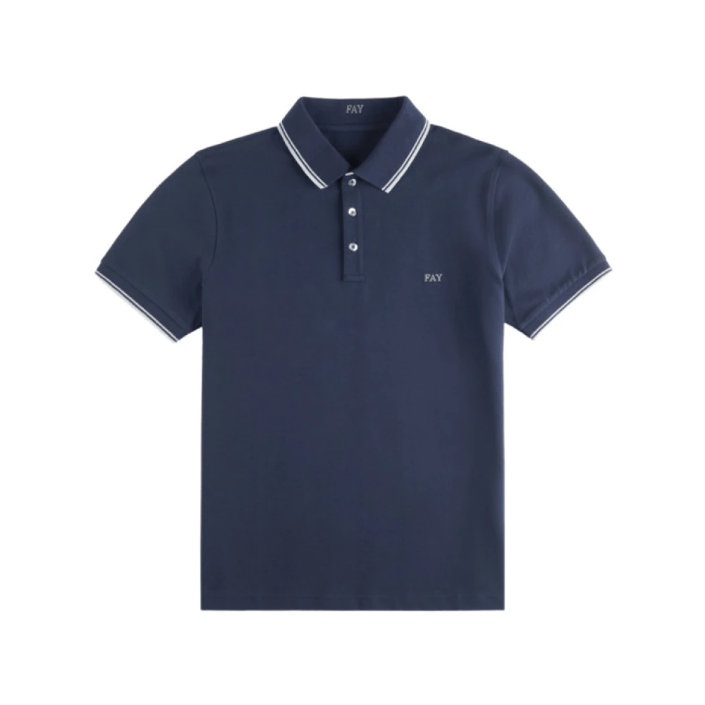 Fay - Tops > Polo Shirts - Blue - Fay - Modalova