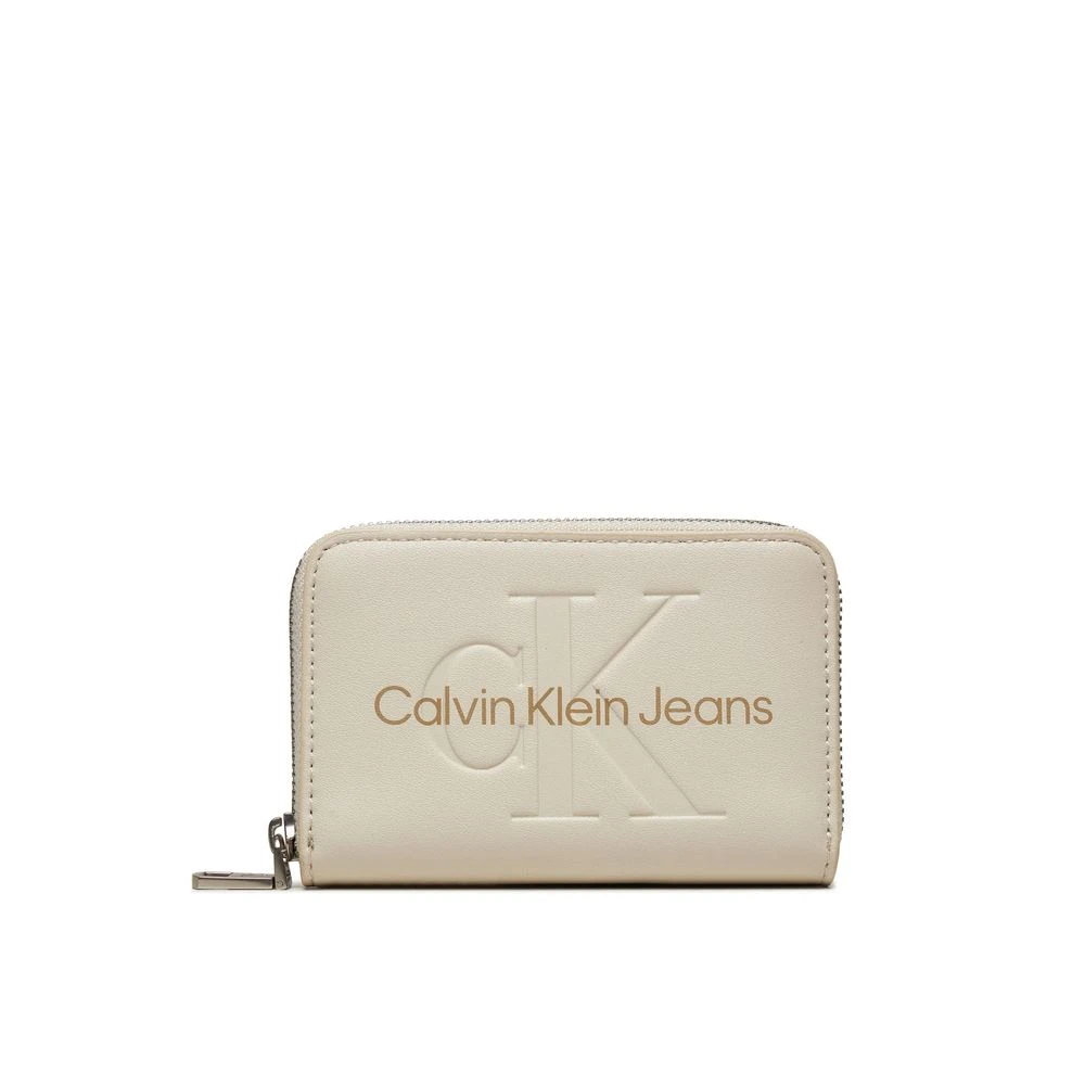 Calvin Klein Jeans Portemonnee met rits Herfst Winter Collectie Beige Dames