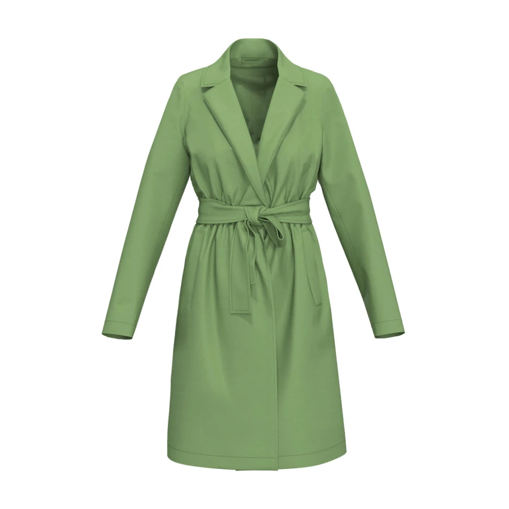 Marella Grön Trench Coat Set Green, Dam