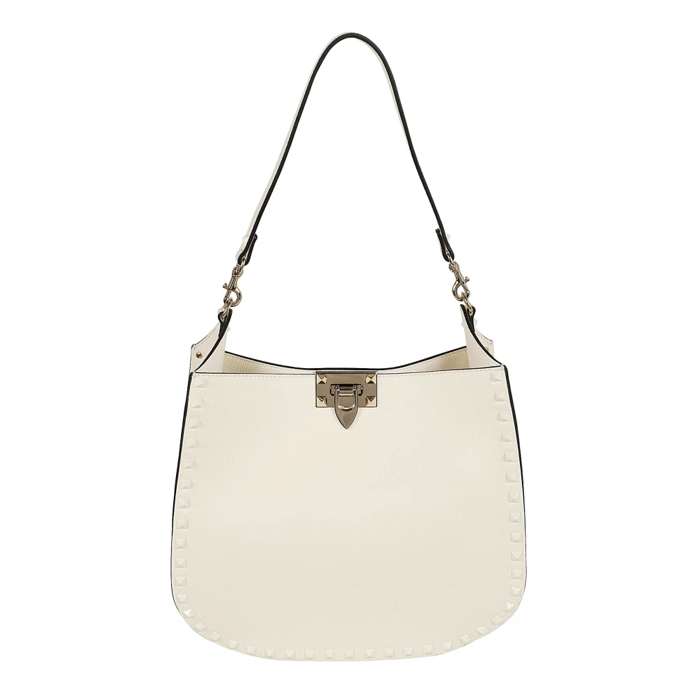 Rockstud Granat Kalveskinn Hobo Bag